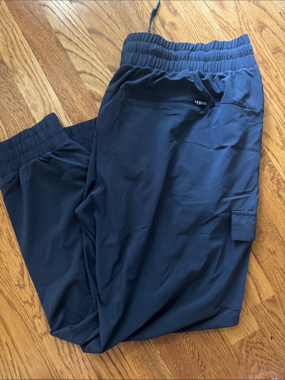 all in motion Women’s  Navy Elastic-Waist Cargo Joggers Pants active ankle